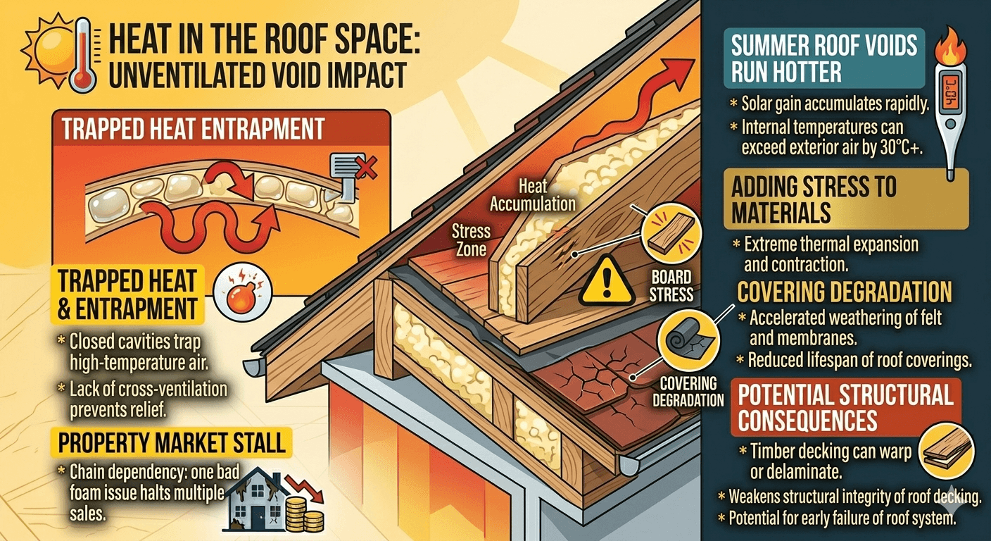 Roofline and sky on a sunny day